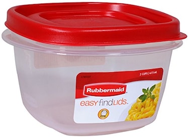 Rubbermaid 7J60 Easy Find Lid Square 2Cup Food Storage Pack of 8 Containers