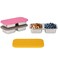 SUMERX 3 Pack Stainless Steel Snack Containers 2 Compartment Snack Containers with Lids Reusable Food Storage Containers with Lids for Travel Outdoor Camping