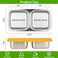 SUMERX 3 Pack Stainless Steel Snack Containers 2 Compartment Snack Containers with Lids Reusable Food Storage Containers with Lids for Travel Outdoor Camping