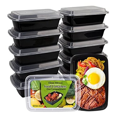 WGCC Meal Prep Containers 10 Pack 32OZ Food Storage Containers with Lids Extrathick To Go Containers Reusable Bento Lunch Box BPAFree MicrowaveDishwasherFreezer Safe