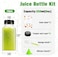 ztarraum 12pcs 8oz Plastic Juice Bottles Reusable Juice Containers with Black Tamper Proof Lids Brush Funnel and Labels Clear Water Bottles for Juicing Smoothie and Homemade Beverages