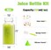 ztarraum 6PCS 8oz Reusable Plastic Juice Bottles with White Tamper Proof Lids Brush Funnel Labels Clear Juice Containers for Juicing Smoothies Homemade Beverages