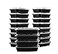 StoreMaxx Snap Pak Plastic Food Storage Meal Prep TakeOut Delivery Container Rectangular 25 Count Pack of 1 Black BaseClear Lid