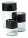 Tightpac Tightvac Set of 3 Patented Airtight Container Multiuse Vacuum Container Works as Smell Proof Containers for Herbs and Dry Goods Black Caps and Clear Bodies