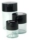 Tightpac Tightvac Set of 3 Patented Airtight Container Multiuse Vacuum Container Works as Smell Proof Containers for Herbs and Dry Goods Black Caps and Clear Bodies
