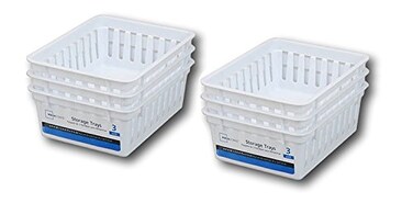 Mainstay Basic Square Mini Bin Storage Trays White 6pk by