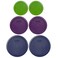 Pyrex 2 7200PC 2Cup Lawn Green 2 7201PC 4Cup Purple 2 7402PC 67Cup Blue Food Storage Replacement Lids Made in USA
