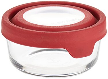 Anchor Hocking TrueSeal Glass Food Storage Container with Airtight Lid Cherry 2 Cup