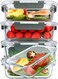 M MCIRCO 5Packs 36 Oz Glass Meal Prep Containers with Snap Locking Lids Glass Food ContainersAirtight Lunch ContainerMicrowave Oven Freezer and Dishwasher 45 Cup