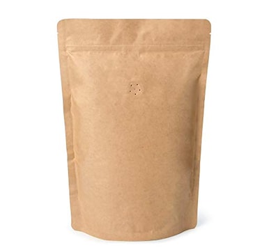 EverPack 500g 16oz 1lb Kraft Paper Stand up Zipper Pouches Coffee Bags Coffee Pouches with Valve Pack of 50