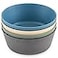 WeeSprout Bamboo Kids Bowls Set of Four 10 oz KidSized Bamboo Bowls Dishwasher Safe Kid Bowls Blue Green Gray Beige