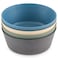 WeeSprout Bamboo Kids Bowls Set of Four 10 oz KidSized Bamboo Bowls Dishwasher Safe Kid Bowls Blue Green Gray Beige