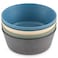 WeeSprout Bamboo Kids Bowls Set of Four 10 oz KidSized Bamboo Bowls Dishwasher Safe Kid Bowls Blue Green Gray Beige