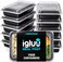 Igluu Meal Prep Containers Reusable 10 Pack Food Containers with Lids Stackable Microwave Freezer Dishwasher Safe 28oz 1 Compartment BPAFree