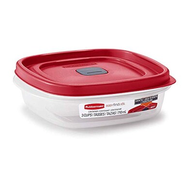 Rubbermaid 2030328 Easy Find Vented Lid Food Storage Container 3Cup 4