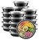 GUSTO 24 oz Round Meal Prep Containers with Lids 50 Count Reusable Microwaveable Dishwasher Freezer Safe BPAFree Food Storage Containers for Portion Control Formerly Comfy Package