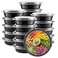 GUSTO 24 oz Round Meal Prep Containers with Lids 50 Count Reusable Microwaveable Dishwasher Freezer Safe BPAFree Food Storage Containers for Portion Control Formerly Comfy Package
