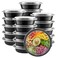 GUSTO 24 oz Round Meal Prep Containers with Lids 50 Count Reusable Microwaveable Dishwasher Freezer Safe BPAFree Food Storage Containers for Portion Control Formerly Comfy Package