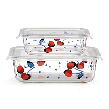 kate spade new york Vintage Cherry Dot 4Piece Rectangular Storage Set