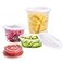TashiBox 8 oz16oz32oz48Sets16Sets each size Plastic food storage containers with lids airtightBPA FreeMicrowaveDishwasherFreezer Safe