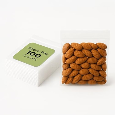 Restaurantware Bag Tek 45 x 4 Inch Resealable Zip Bags 100 High Clarity Zip Bags For Snacks Nuts Seeds Candy Treats More Clear Plastic Zipper Storage Bags