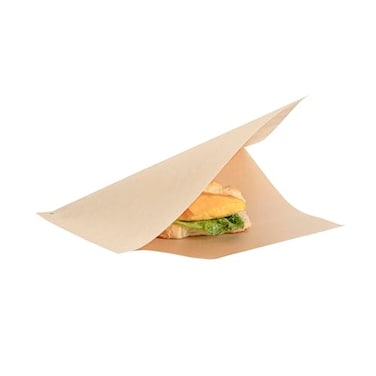 Restaurantware Bag Tek 10 x 9 Double Open Bags 100 Large Deli Paper Sheets Disposable Greaseproof Brown Kraft Deli Wrap Liners For Snacks Cookies And More