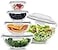 JoyJolt Kitchen Mixing Bowls 5pc Glass Bowls with Lids Set Neat Nesting Bowls Large Mixing Bowl Set incl Batter Bowl Cooking Bowls Storage Bowls with Lids and Big Salad Bowl with BPAFree Lids