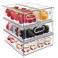 MANO Mano Fridge Drawer Pull Out Stackable Bins with Handle Clear Refrigerator Drawers Organizer Food Storage Container Box with Dividers Plastic Produce Saver for Pantry Cabinet Kitchen Clothes4Pack