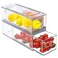 bealy 2 Pack Refrigerator Organizers and Storage Stackable Clear Pull out Drawer Organizer Bins BPAFree Fridge Organizer and Storage for Fruit Produce Drink Snack and Food Storage Containers