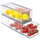 bealy 2 Pack Refrigerator Organizers and Storage Stackable Clear Pull out Drawer Organizer Bins BPAFree Fridge Organizer and Storage for Fruit Produce Drink Snack and Food Storage Containers