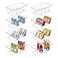 Vtopmart 8 Pack Food Storage Organizer Bins Clear Plastic Bins for Pantry Kitchen Fridge Cabinet Organization and Storage 4 Compartment Holder for Packets Snacks Pouches Spice Packets