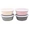WeeSprout Bamboo Kids Bowls with Lids Set of Four 10 oz KidSized Dinnerware Cereal Leftovers Snack Bowl Dishwasher Safe Pink Green Gray Beige