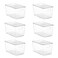 Vtopmart 6 Pack Clear Stackable Storage Bins with LidsXLarge Plastic Containers with Handle for Pantry Organizer and StoragePerfect for KitchenFridgeCabinet ClosetBathroom Organization