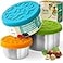 TAVVA Stainless Steel Lunch Containers 12oz 7oz 3oz BPAFree Metal Lunchbox with Leakproof Silicone Lids Lunch Box Small Snack Food Containers with Lids Dishwasher Safe