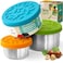 TAVVA Stainless Steel Lunch Containers 12oz 7oz 3oz BPAFree Metal Lunchbox with Leakproof Silicone Lids Lunch Box Small Snack Food Containers with Lids Dishwasher Safe