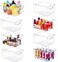 SKTEET Set of 8 Large Clear Plastic Storage Bins 8L Storage Containers for Pantry Organization and Kitchen Storage BinsHome Edit and Cabinet Organizers