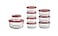 Anchor Hocking 18 Piece Glass Storage Containers with Lids 9 Glass Food Storage Containers 9 Red SnugFit Lids