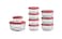 Anchor Hocking 18 Piece Glass Storage Containers with Lids 9 Glass Food Storage Containers 9 Red SnugFit Lids