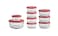 Anchor Hocking 18 Piece Glass Storage Containers with Lids 9 Glass Food Storage Containers 9 Red SnugFit Lids