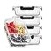 JoyJolt Divided 3 Compartment Glass Meal Prep Bento Box Set 5 Pack Airtight Food Storage Containers with Lids for Portion Control and Weight Loss