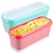 Boxdljh Ice Cream Containers Set of 2 15 Quart Ice Cream Tub Reusable Homemade Ice Cream Tubs with Stackable Freezer Storage Container for Yogurt Sorbet Gelato