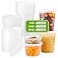 AOZITA 24 Sets Plastic Deli Food Containers With Lids 8 oz 16oz 32oz Variety pack Airtight Food Storage Containers FreezerDishwasherMicrowave Safe Soup Containers For Takeout Food Storage