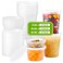 AOZITA 24 Sets Plastic Deli Food Containers With Lids 8 oz 16oz 32oz Variety pack Airtight Food Storage Containers FreezerDishwasherMicrowave Safe Soup Containers For Takeout Food Storage