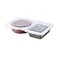 Restaurantware Futura 5 Ounce Snack Containers 100 Microwavable Sauce Containers 2 Compartments Hinged Lid Clear Plastic Portion Cups For Condiments Or Dips