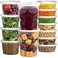 JoyServe 24 Sets Deli Containers with Lids 8oz 16oz 32oz Leak Proof Microwaveable Dishwasher Freezer Safe Plastic Food Storage Soup Containers