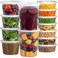 JoyServe 24 Sets Deli Containers with Lids 8oz 16oz 32oz Leak Proof Microwaveable Dishwasher Freezer Safe Plastic Food Storage Soup Containers