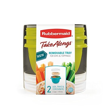 Rubbermaid TakeAlongs Snacking Food Storage Containers 2 Cups Size 2 Lids Trays and Containers 7S87
