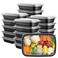 GUSTO 28 oz 1 Compartment Meal Prep Containers with Lids 50 Count Reusable Microwaveable Dishwasher Freezer Safe BPAFree Food Storage Boxes for Portion Control Formerly Comfy Package