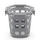 Ello DuraGlass Rounds Glass Food Storage Containers Meal Prep Bowls with Silicone Sleeve and Airtight Lids 3 Cup Gray