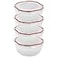 Sterilite UltraSeal 81 Qt Bowl Large Airtight Food Storage Container Latching Lid Microwave and Dishwasher Safe Clear With Red Gasket 4Pack